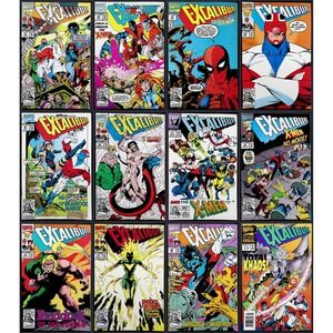 Marvel Excalibur Comic Books 12x Lot Issues X-Men Spider-Man Annual 51-58 60-62